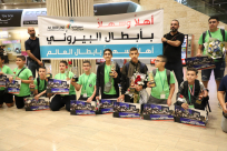  استقبال الطلاب الفائزين في مسابقة الروبتيكا العالمية بمطار اللد